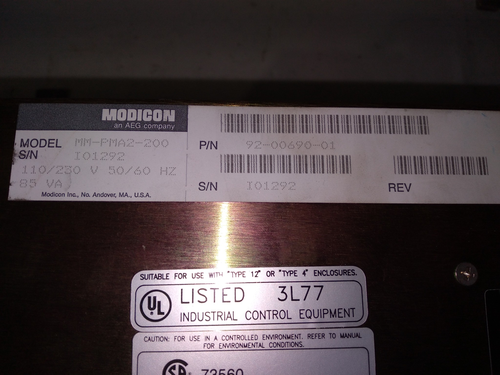 MODICON 92-00690-01 MM-PMA2-200