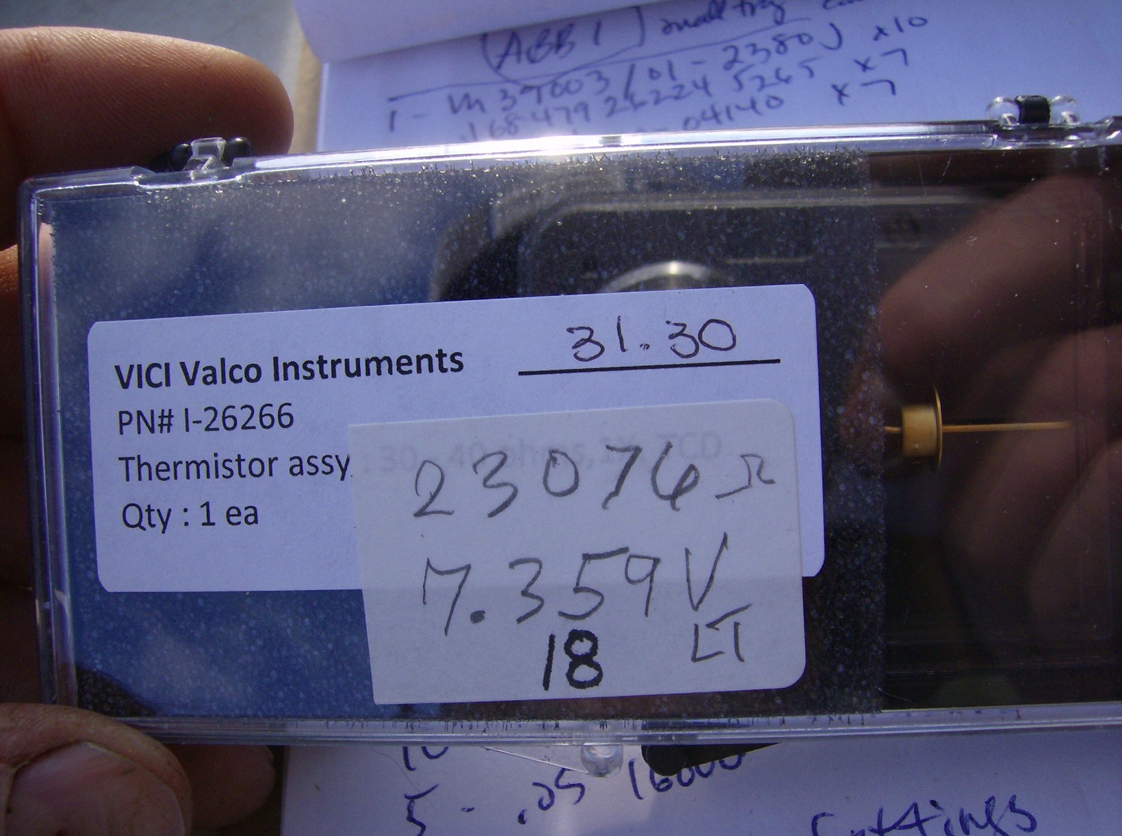 VALCO INSTRUMENTS THERMISTOR ASSEMBLY J-26266 31.30