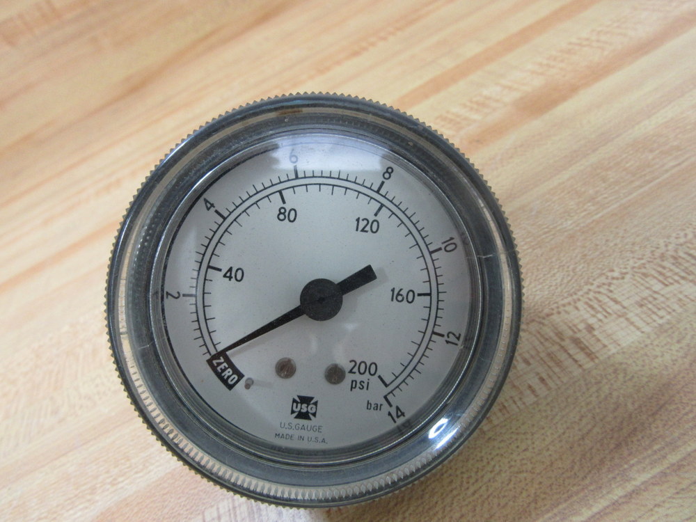 Ametek USG 0-200 PSI Pressure Gauge Back Mounting 1/4″ Thread (Pack of 6)
