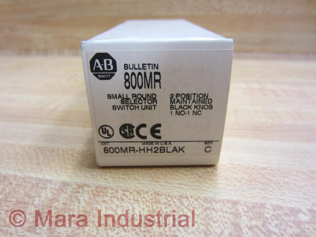 Allen Bradley 800MR-HH2BLAK Selector Switch 800MRHH2BLAK Series C