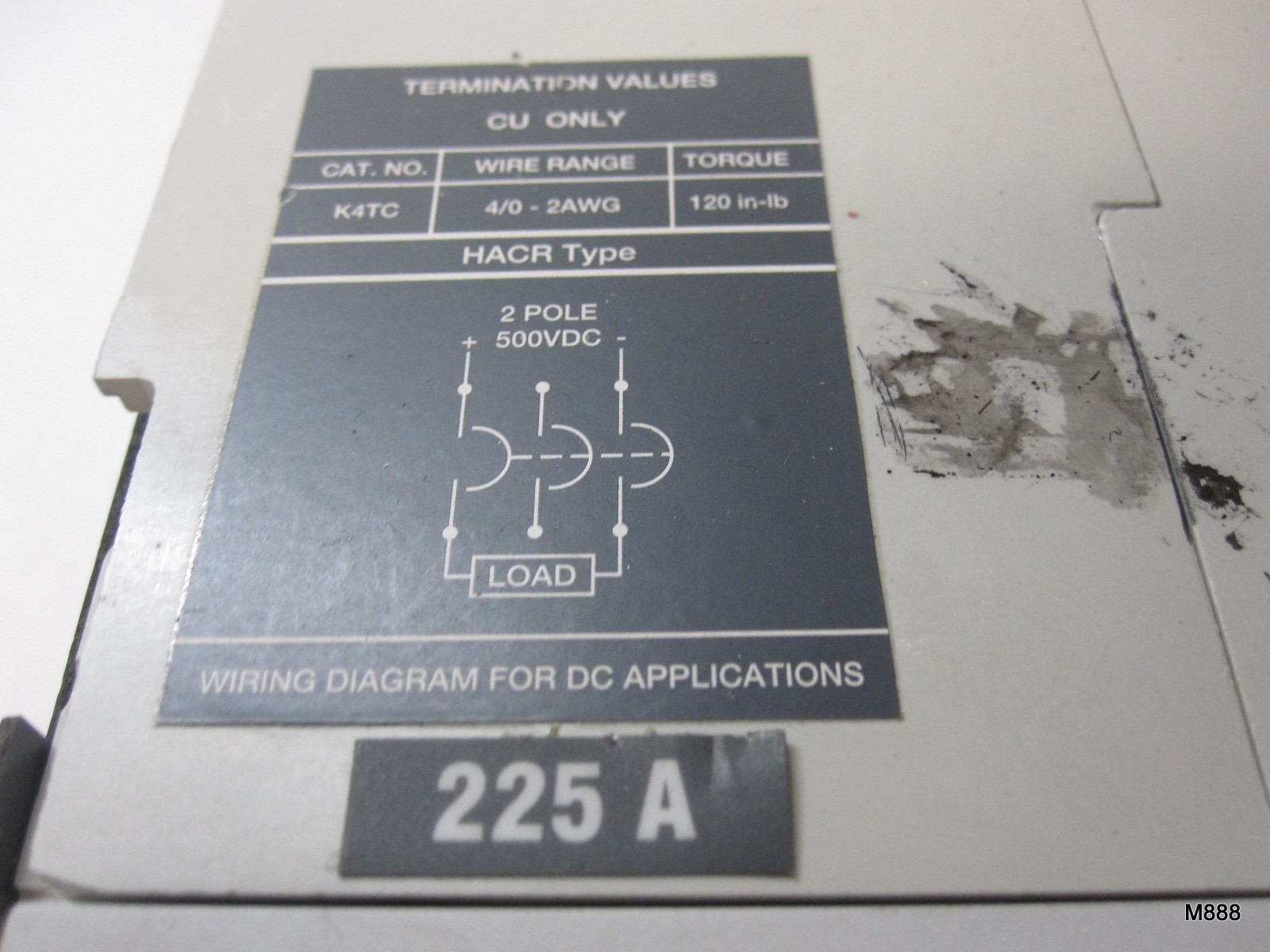 ABB | SACE S3 S3B-D | Molded 3-Pole Circuit Breaker Unit | 225A 240VAC 500VDC