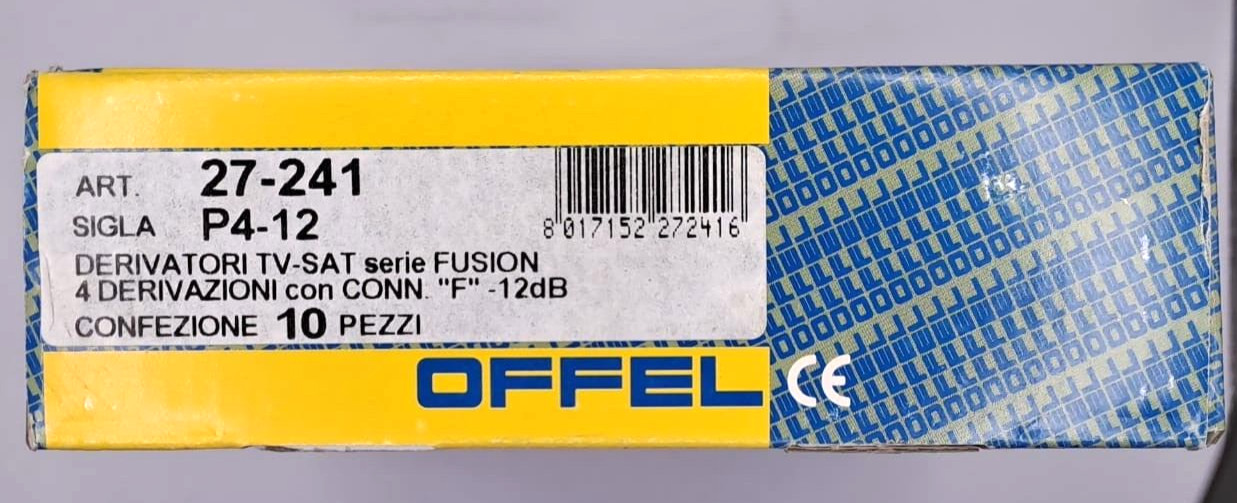 OFFEL 27-241 P4-12 DERIVATORI TV-SAT SERIE FUSION (10 PIECES)
