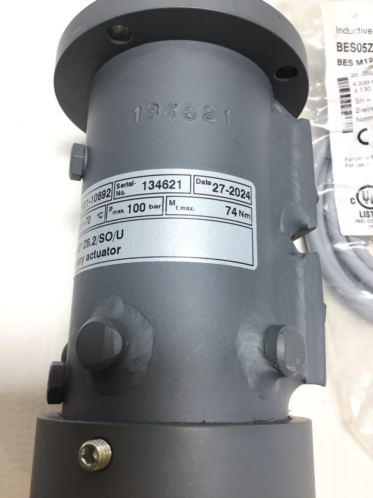 ECKART 001-10692 Hydraulic Rotary Actuator 100bar 74Nm -25/+70°C