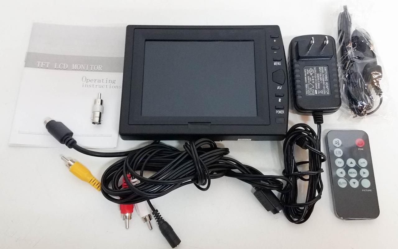 Speco VM-5LCD 5-inch Flat Screen Color Monitor w/ Remote & Video Cables NEW 6494