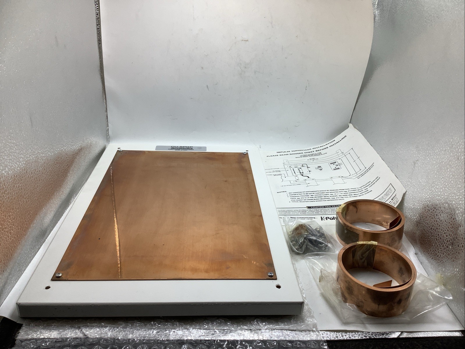 Polyphaser CU-SPGP Copper Grounding Plate Kit New Free Shipping