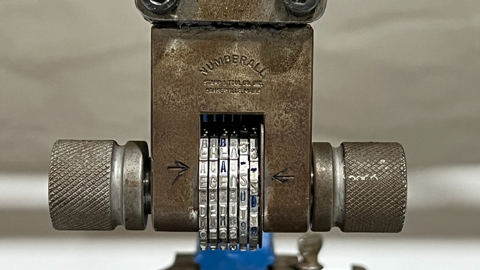 Numberall Model 98 Marking Platform Hammer Stamp with Model 85H Numbering Head