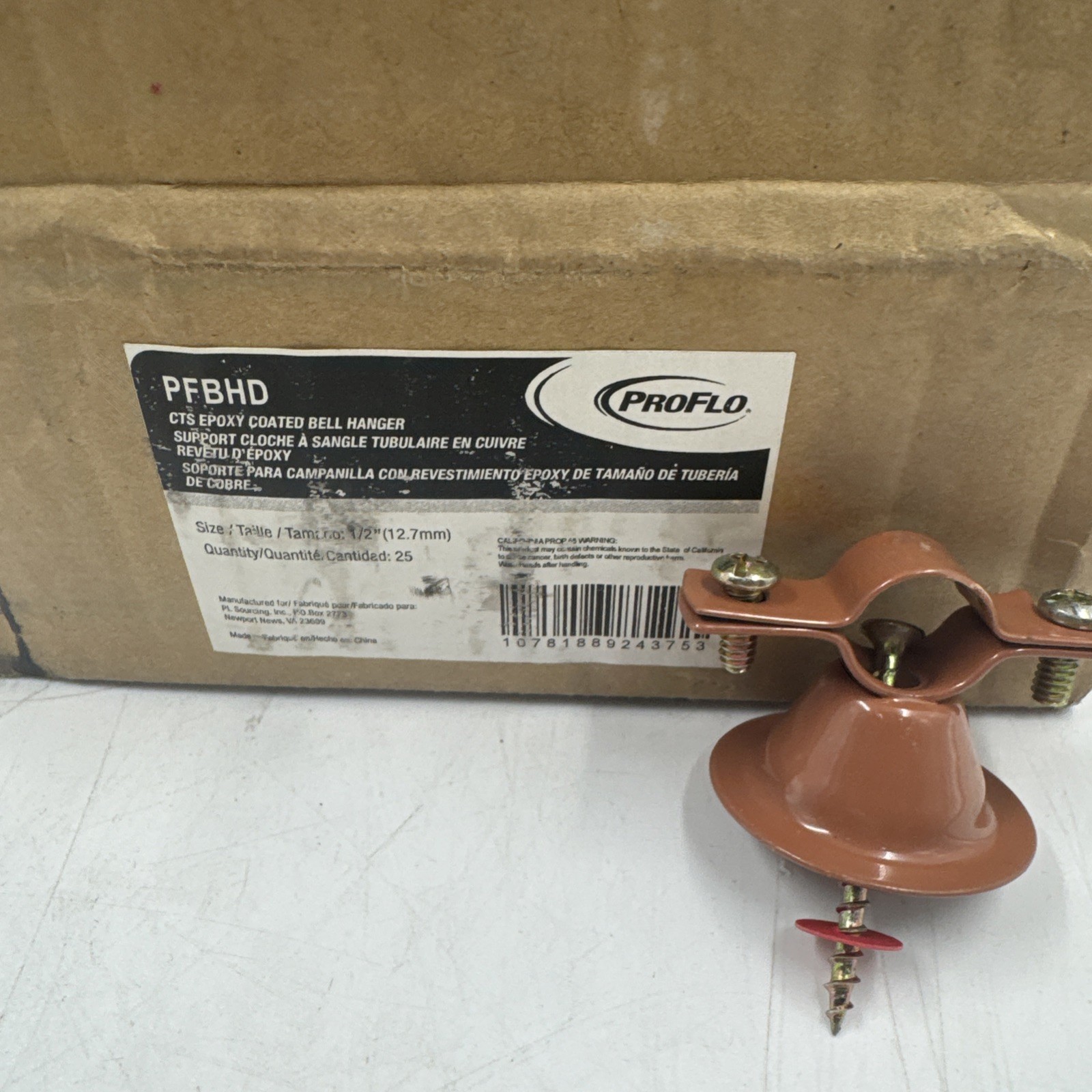 lot of 25 PROFLO PFBHD 1/2″ CTS Epoxy Coated Bell Hanger new