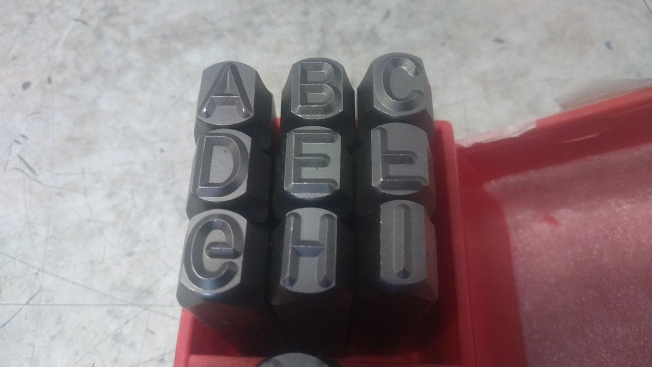 Brand Name 1F105 3-1/8 In Shank L A thru Z, Ampersand(&) Heavy Duty Letter Set