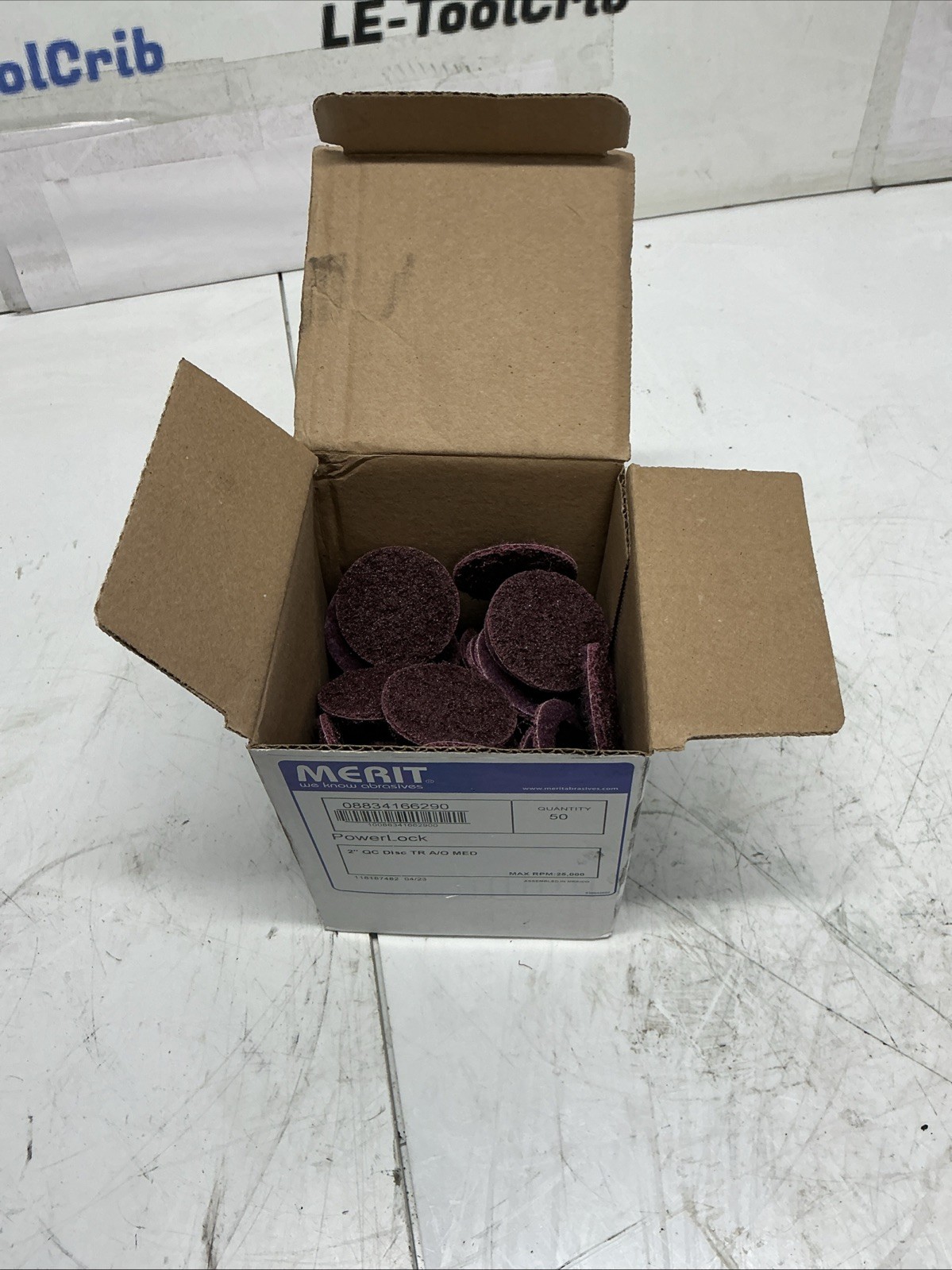 Merit Abrasives 2″ QC Disc TR A/O MED 08834166290 (50 pcs). W-789
