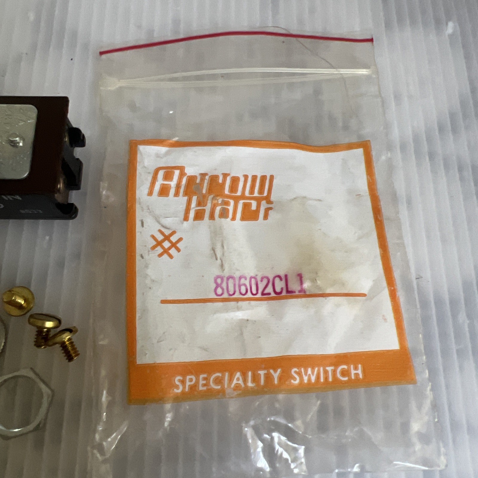 Arrow Hart 80602CL1 Specialty Switch New Old Stock Assembled In Mexico