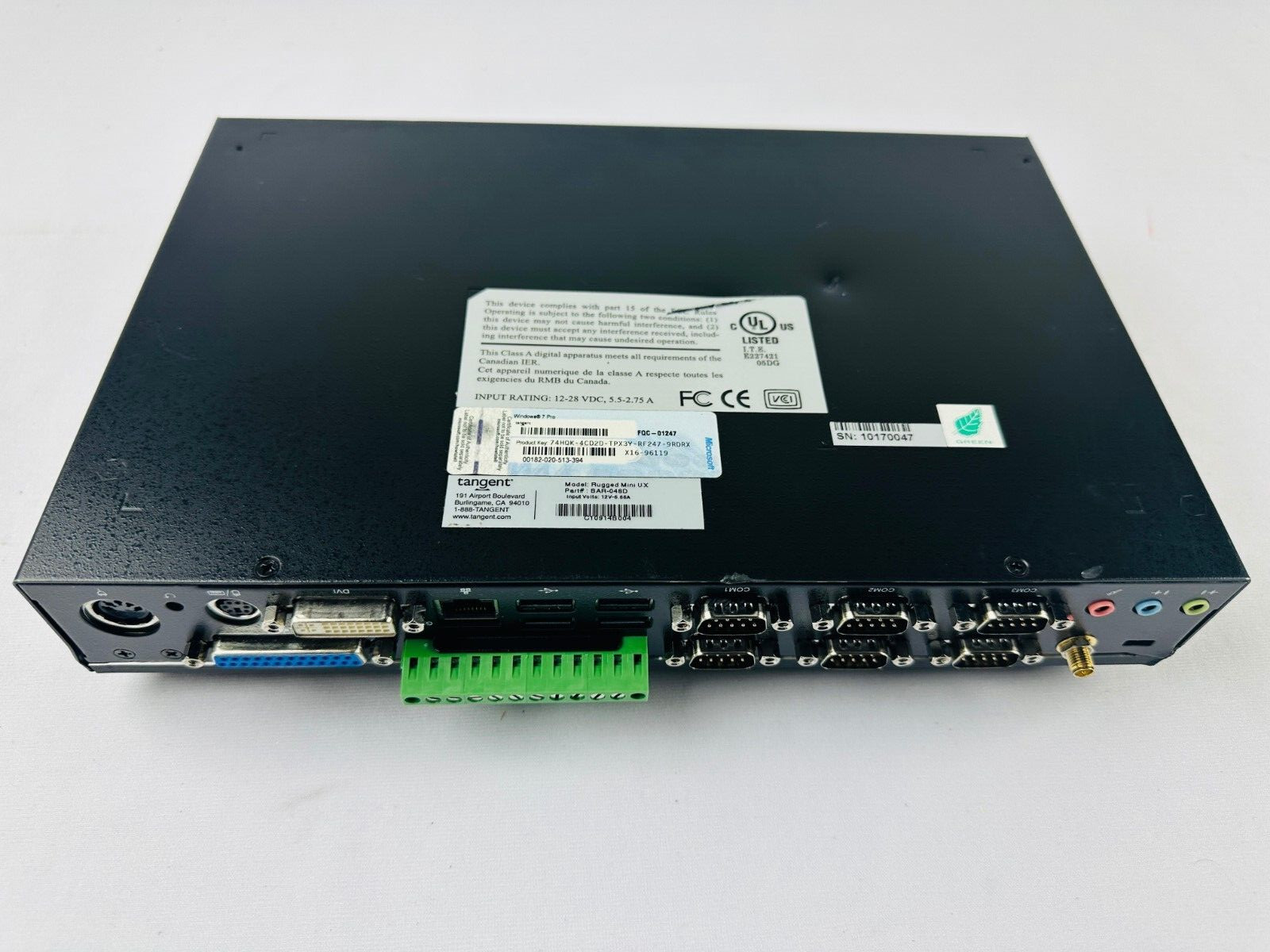 Tangent BAR-048D Rugged Mini UX Fanless Industrial Computer
