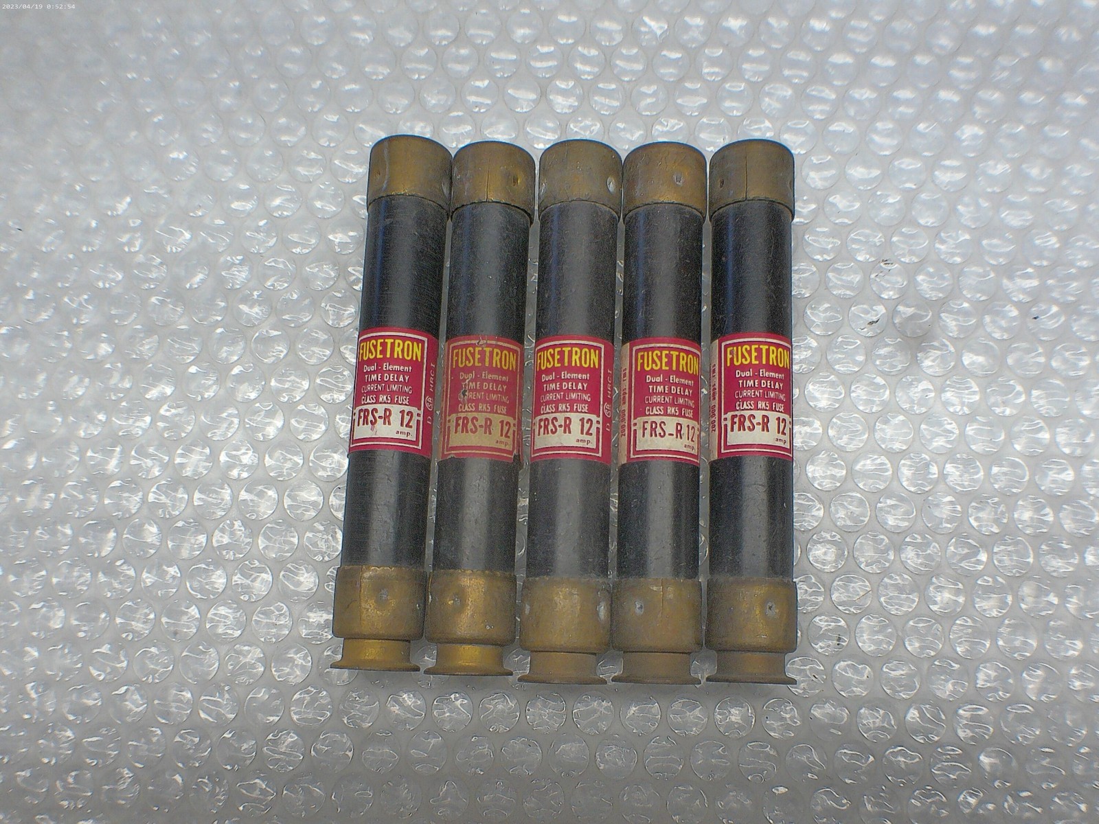 FUSETRON FRS-R-12 FUSE PINK LOT OF 5 NSNP