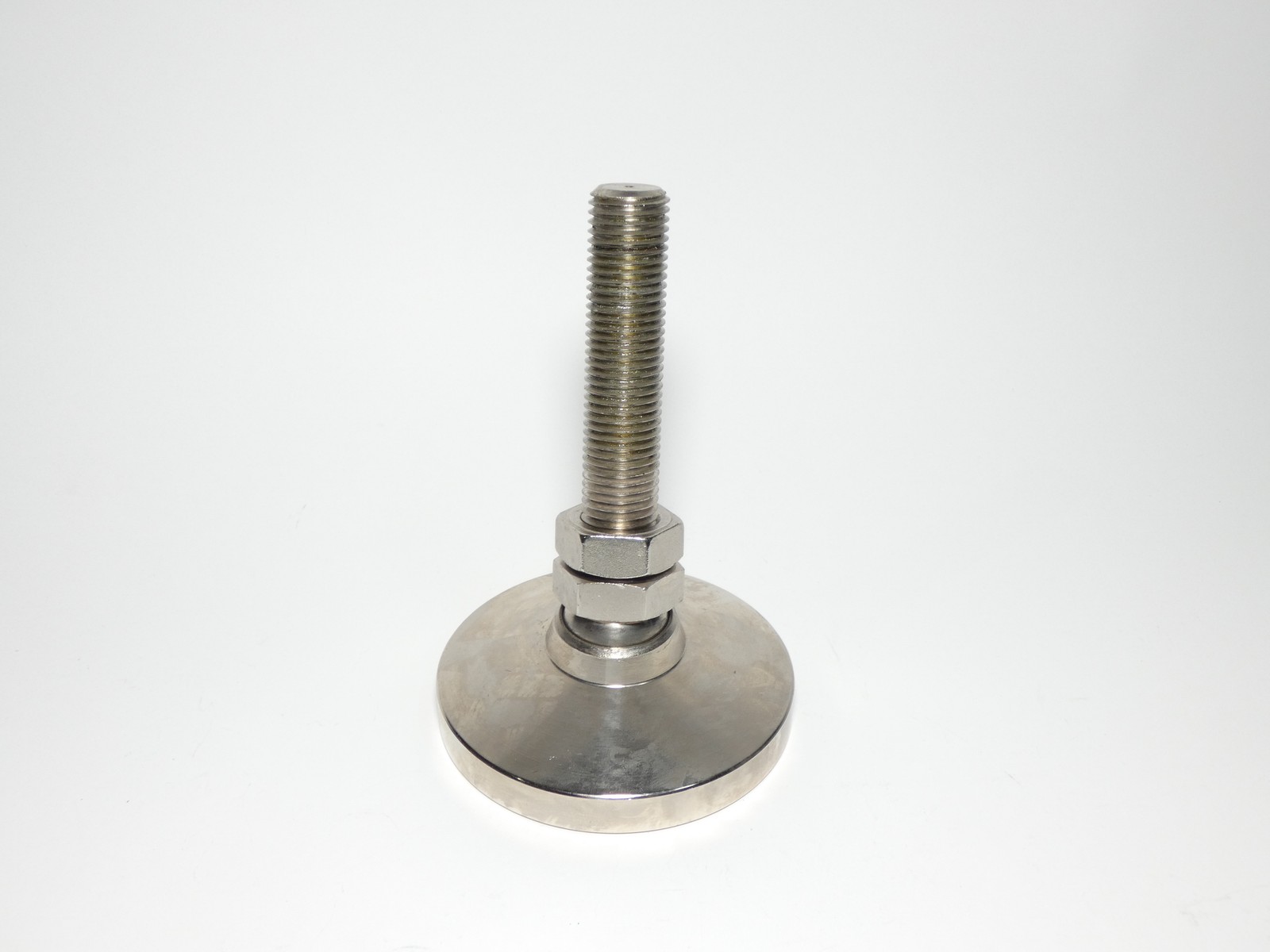 1-1/8″ x 6″ Threaded Stud Steel Swivel 6″ Base Leveling Mount