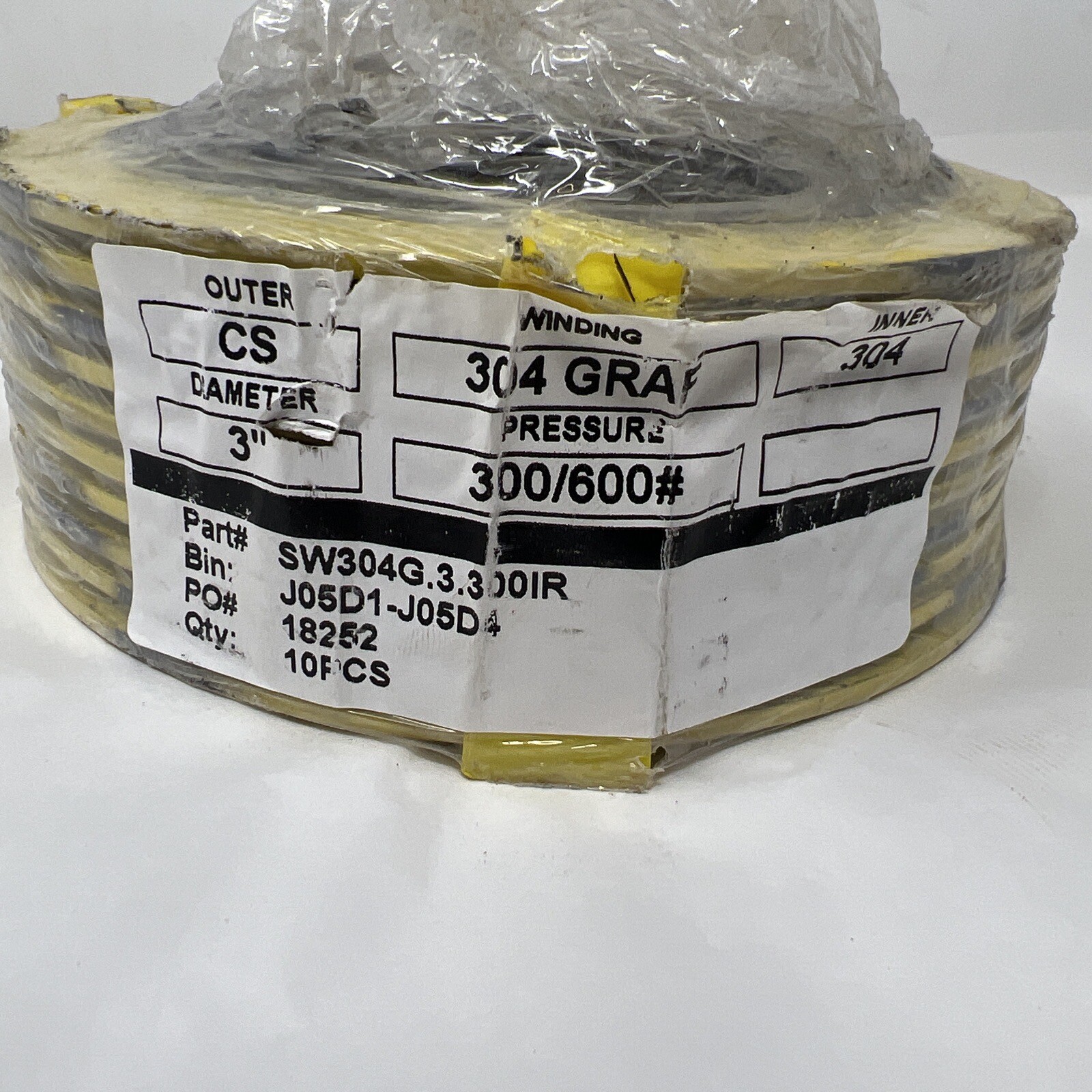 Lot Of 10 Teadit Spiral Wound Gasket C 3” 300/600# ASME B16.20 304/FG 304IR
