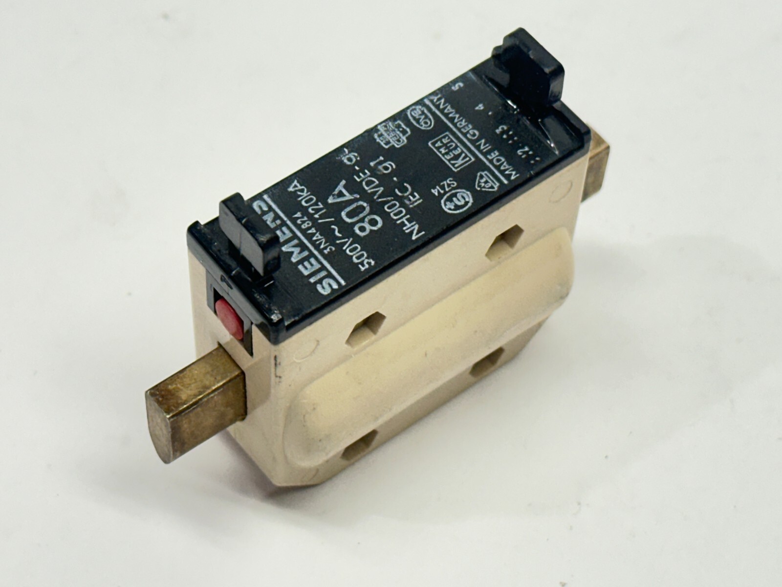 Siemens 3NA4824 Fuse Link NH00-VDE-GL IEC-GI 80A 500V 120kA