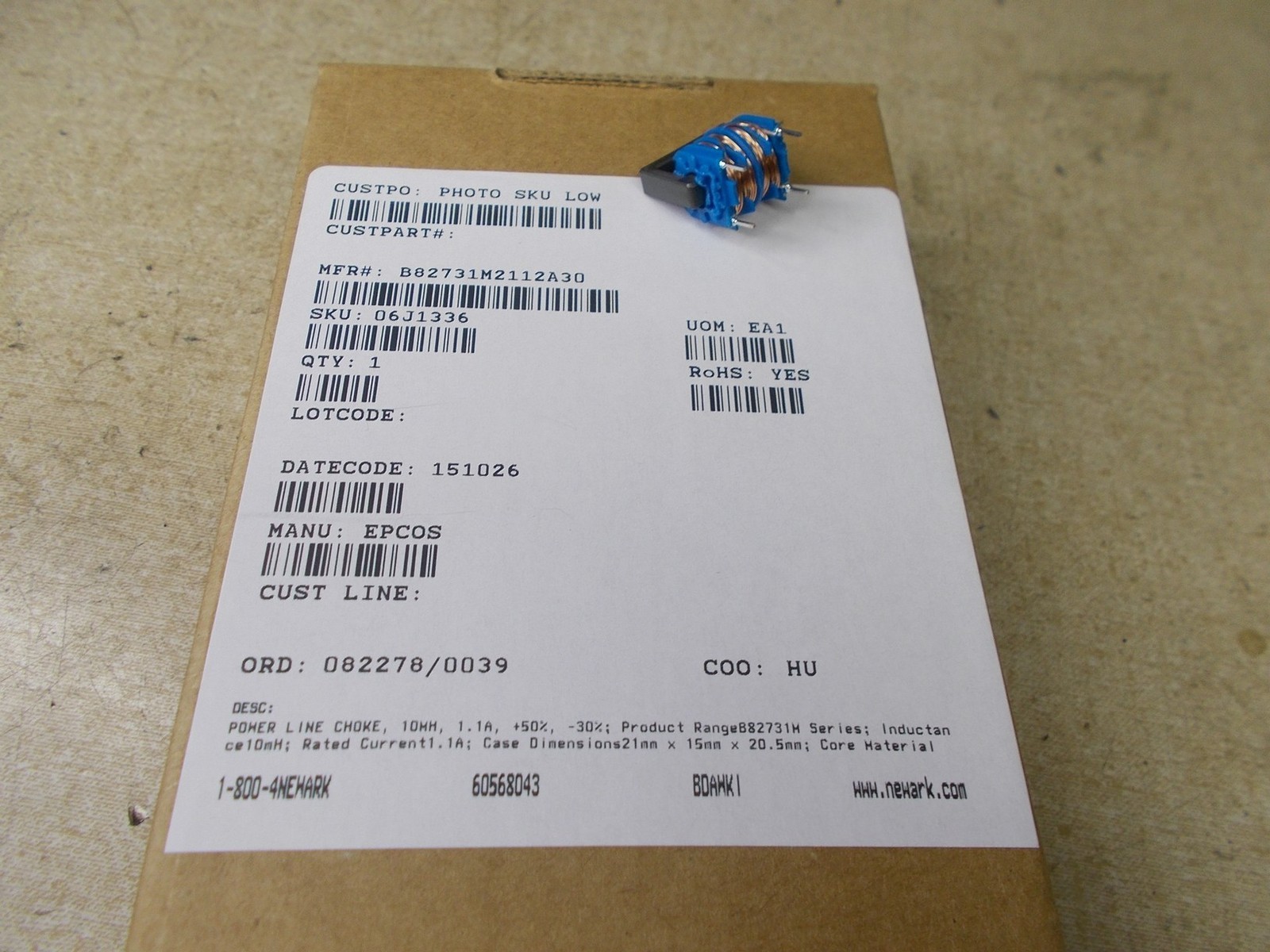 NEW Epcos Power Line Choke B82731M2112A30 *FREE SHIPPING*