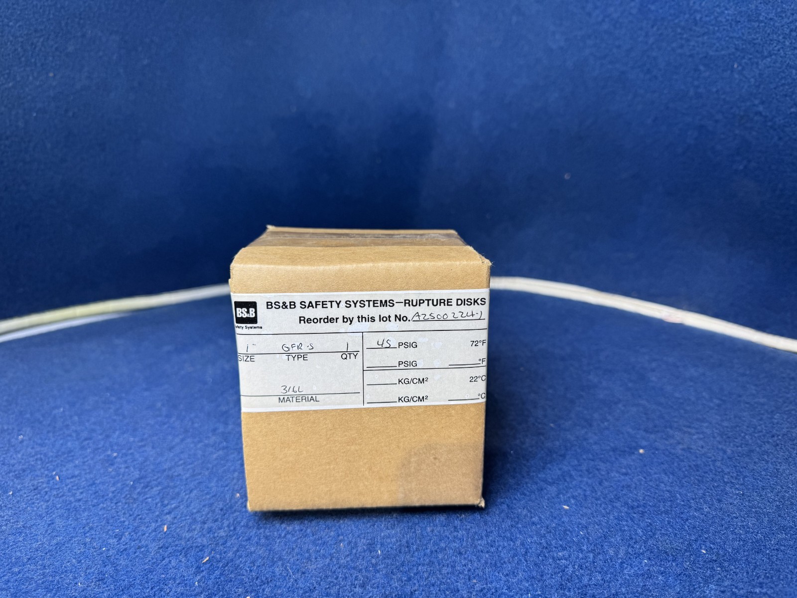 BS&B RB-90 Rupture Disk 2in 316 SS 84 PSIG @72F 75 PSIG @392F