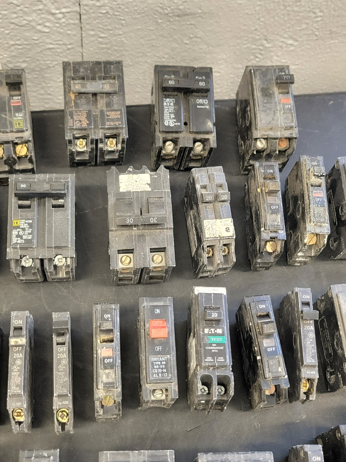 Lot of 55 Circuit Breakers Various Amps See Photos PRE-OWNED.