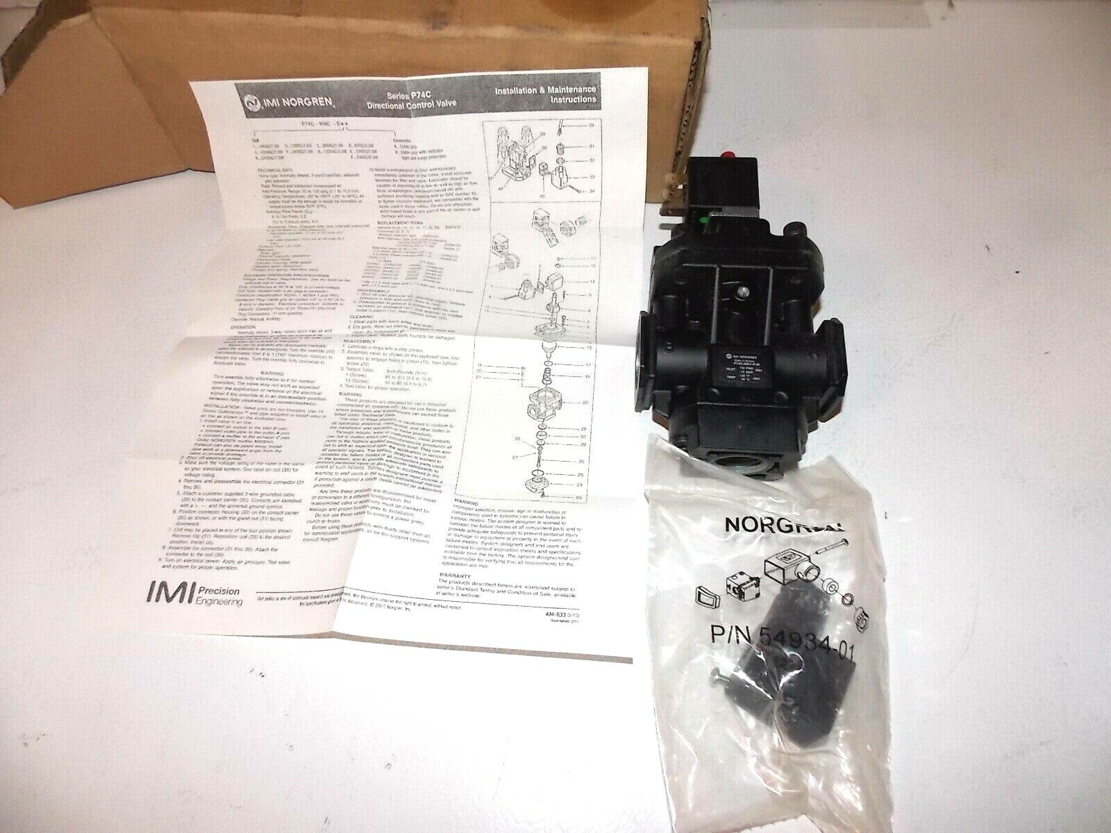 NEW IMI Norgren P74C-NAC-PJA Poppet valve directional control