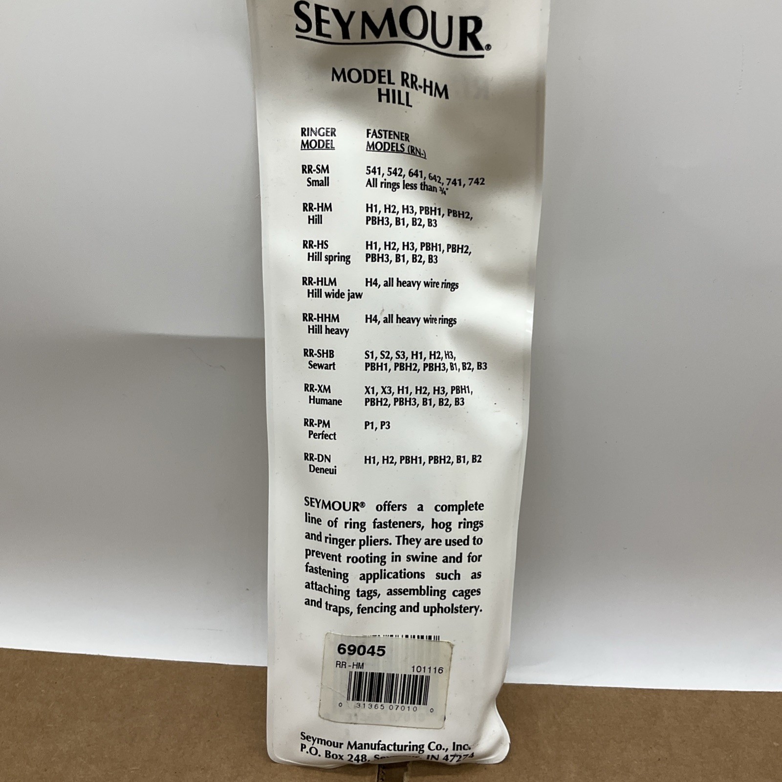 SEYMOUR Ringer Pliers Model: RR-HM HILL