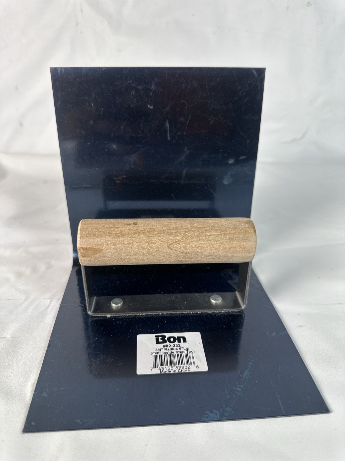 Bon 82-232 Blue Steel Inside Step Tool – 6 x 6 – 3/4 Radius 6 Lip Wood Handle