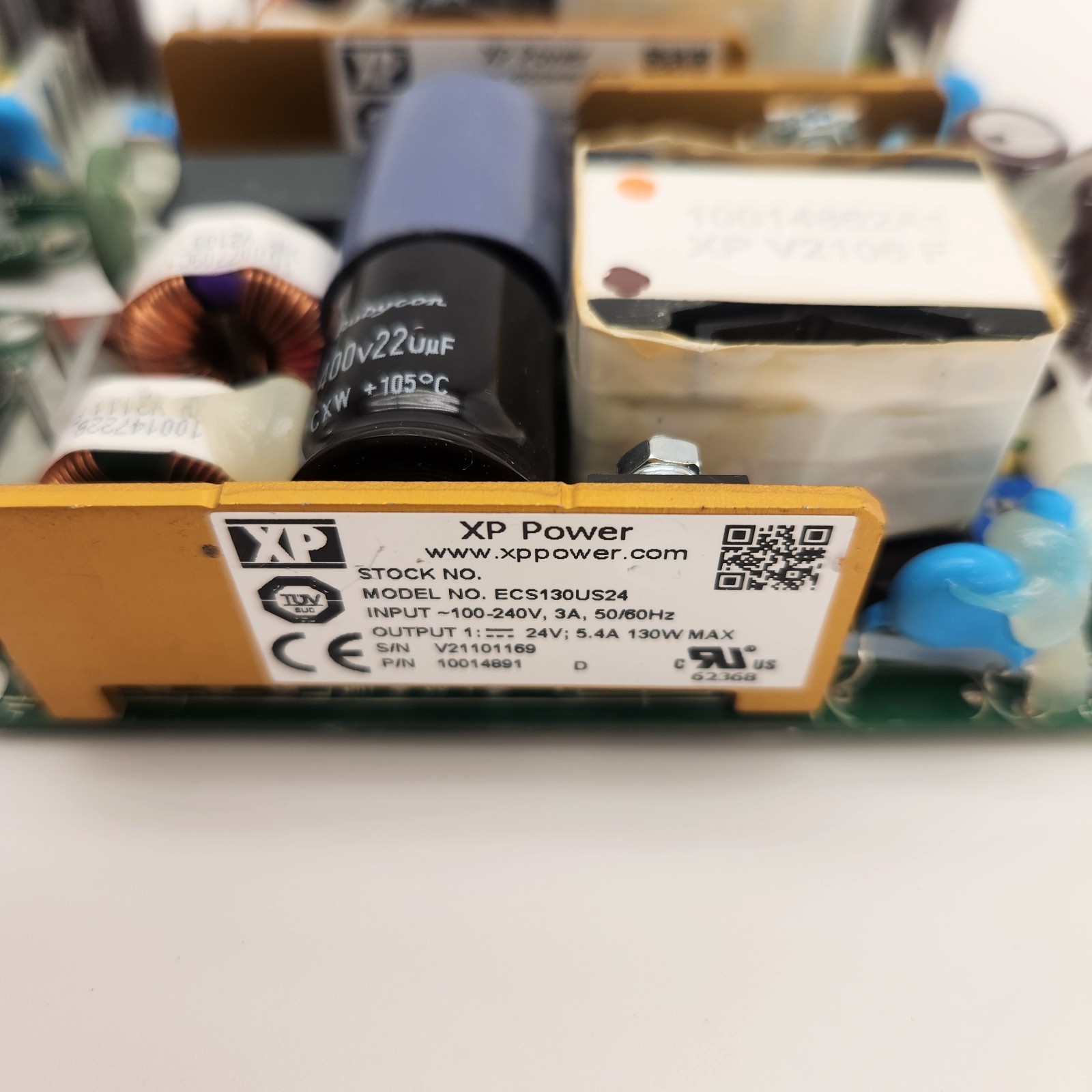 (Lot of 4) XP Power ECS130US24 24V 5.4A AC DC Power Supply | Untested