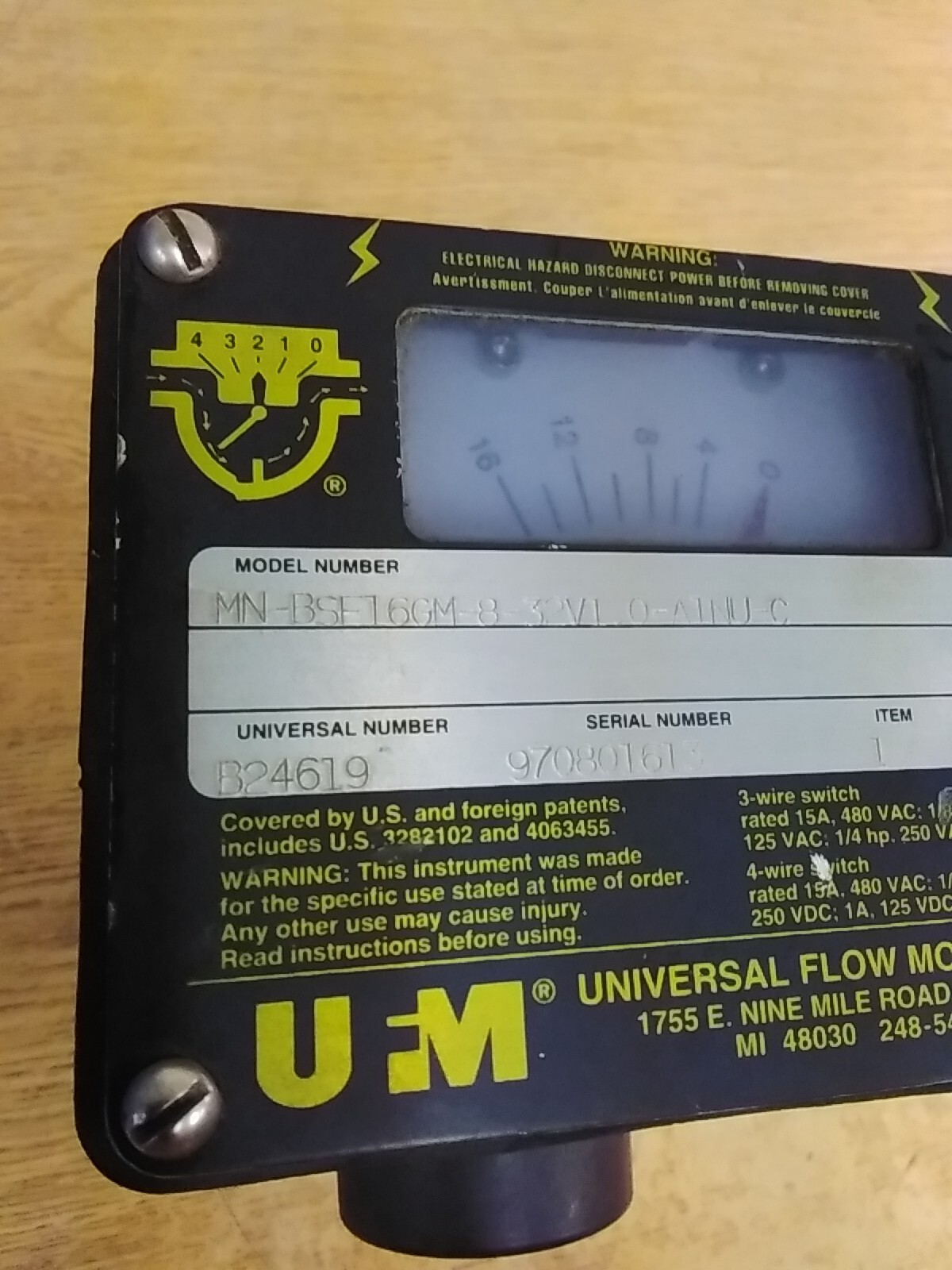 UFM Universal Flow Monitor MN-BSE16GM-8-32V1.0-A1NU-C
