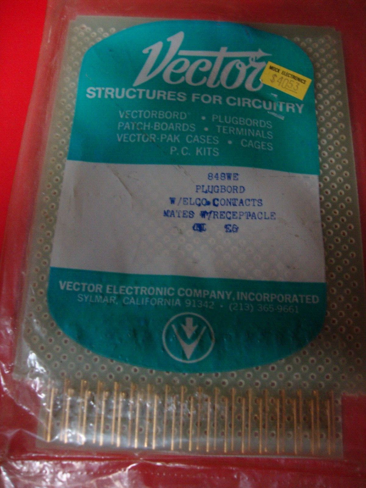 848WE Vector Electronics plug board w/ELCO contacts