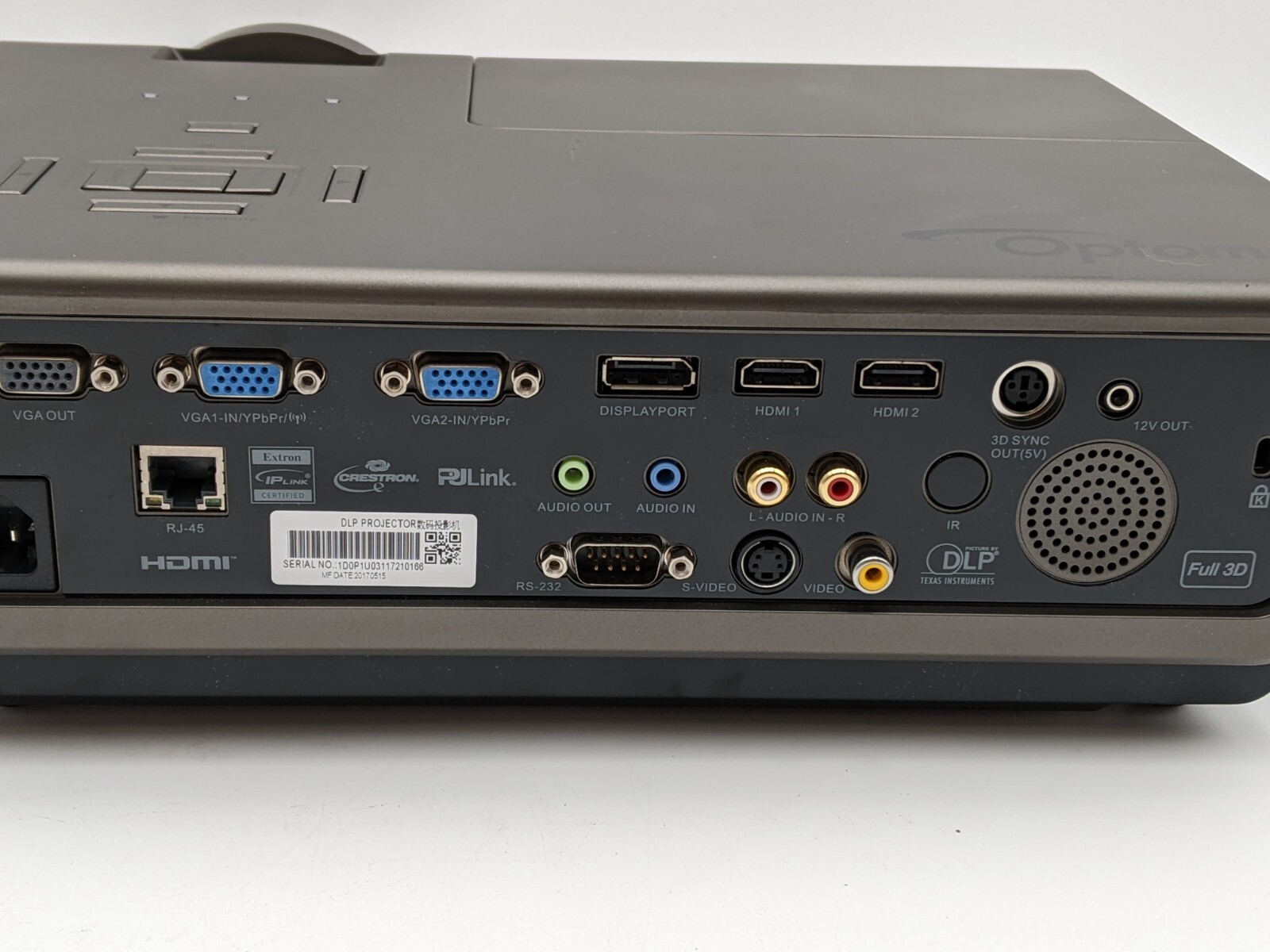 Optima Crestron DAEHUZZ EH500 Projector Office Conference Room 3D HDMI VGA Used