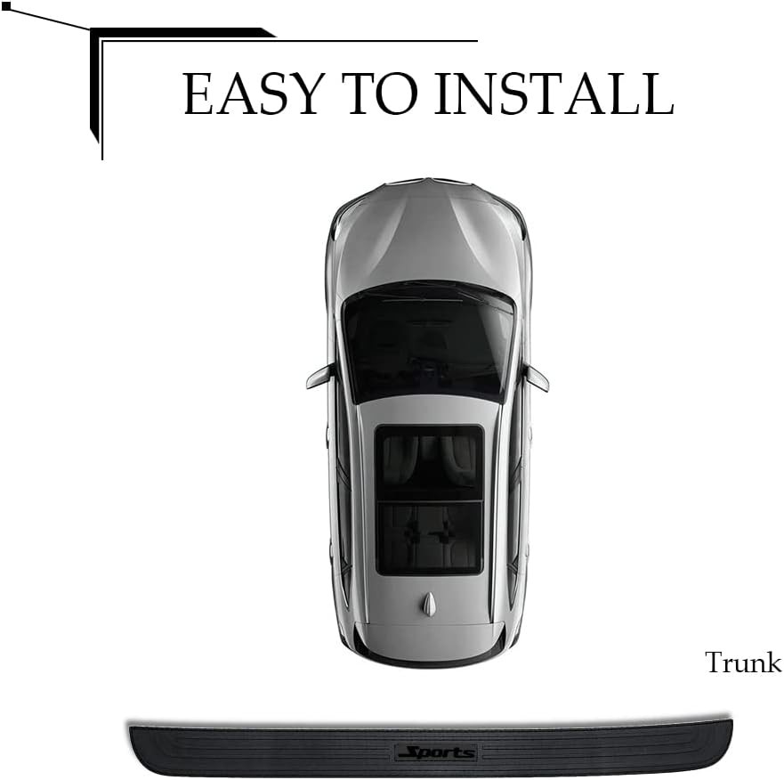 Car Rear Bumper Protector Guard, 35.4 * 2.76 Inch Universal Rubber Scratch-Resis