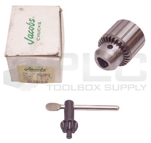 NEW JACOBS 06283 CHUCK W/ KEY 5/64″-1/2″ CAP, 3/8-24 MOUNT, 33BA-3/8-24, 33BA3/8