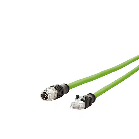 Metz Connect 142M2x15020 M12 Cable, Male, Green, 2 M, 10 Gbits