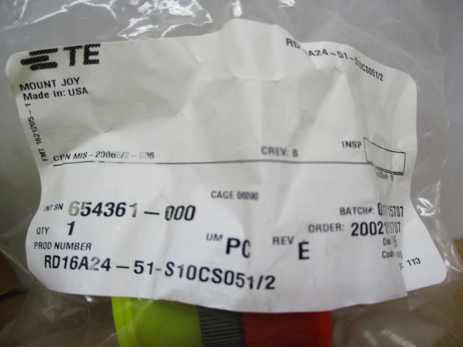 RAYCHEM MIS-20065/2-036 CONNECTOR 5935012925221