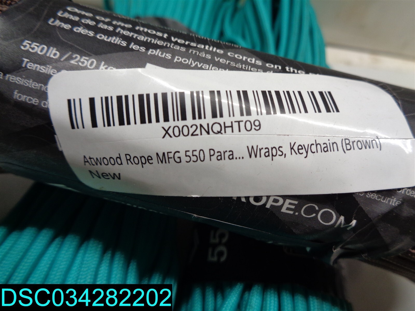 QTY=3: 100′ 550 Paracord 3 Mil Strand Parachute Cord Brown And Teal