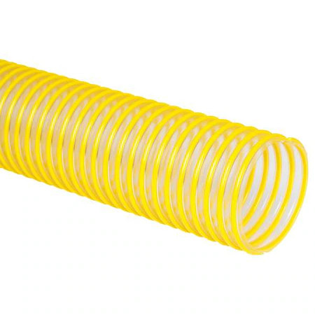 FLEXAUST CO 3493040025 Ducting Hose, 25 ft L, Clear/Yellow