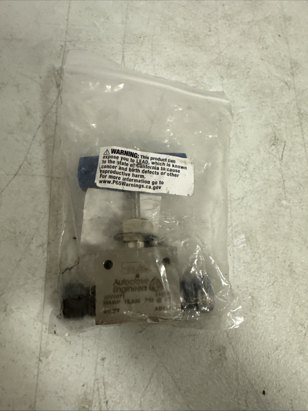 Autoclave Engineers 10V6071 Parker Needle Valve W/3/8″ Tubes