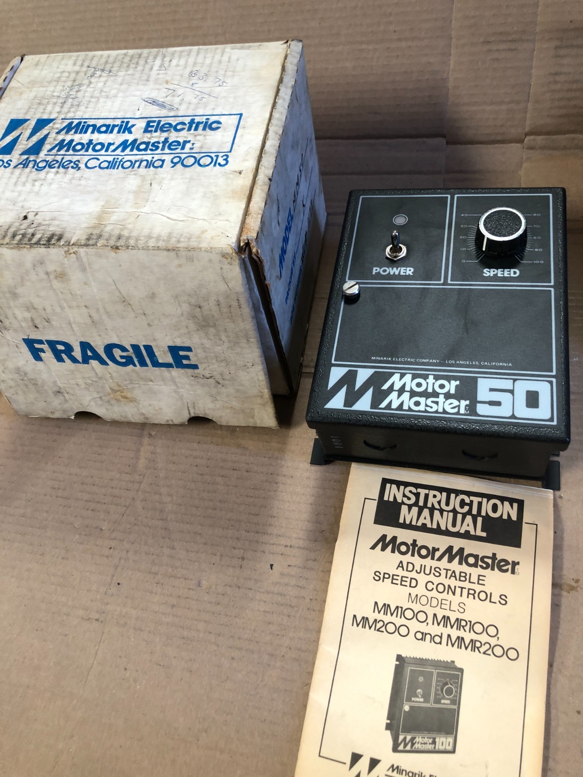 Minarik MM50 Motor Master Speed Control for PM Field Motors New