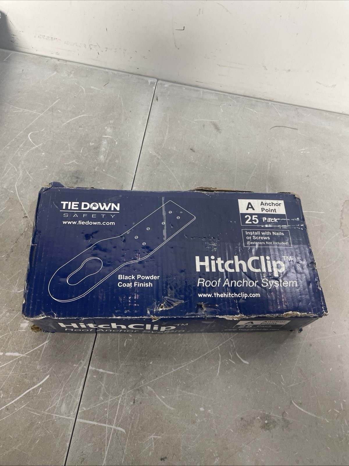 (QTY 22) Tie Down Safety Hitch Clip Roof Anchor System Black. Opened Box