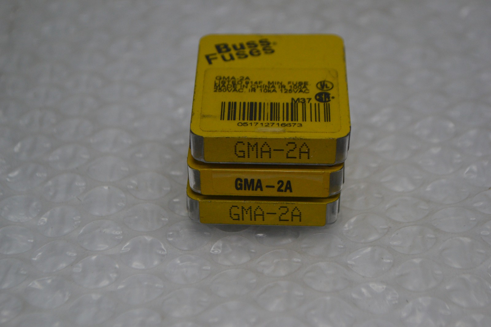 BUSSMANN GMA-2A FUSE LOT OF 3 PKG OF 5 NSMP
