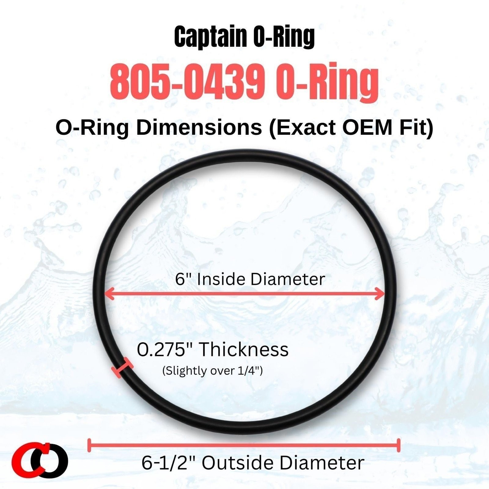 805-0439 O-Rings for Waterway SVL56 SVL300 Champion CSA Supreme Pool Pumps (2pk)