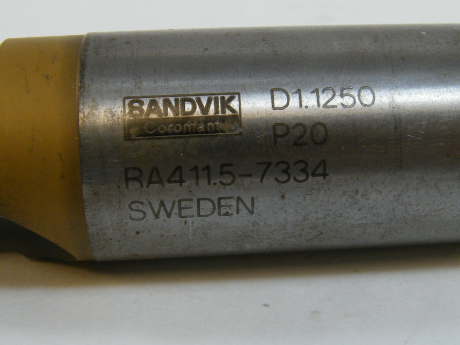 NEW! SANDVIK COROMANT DRILL BIT D1.1250, P20, RA411.5-7334, SWEDEN