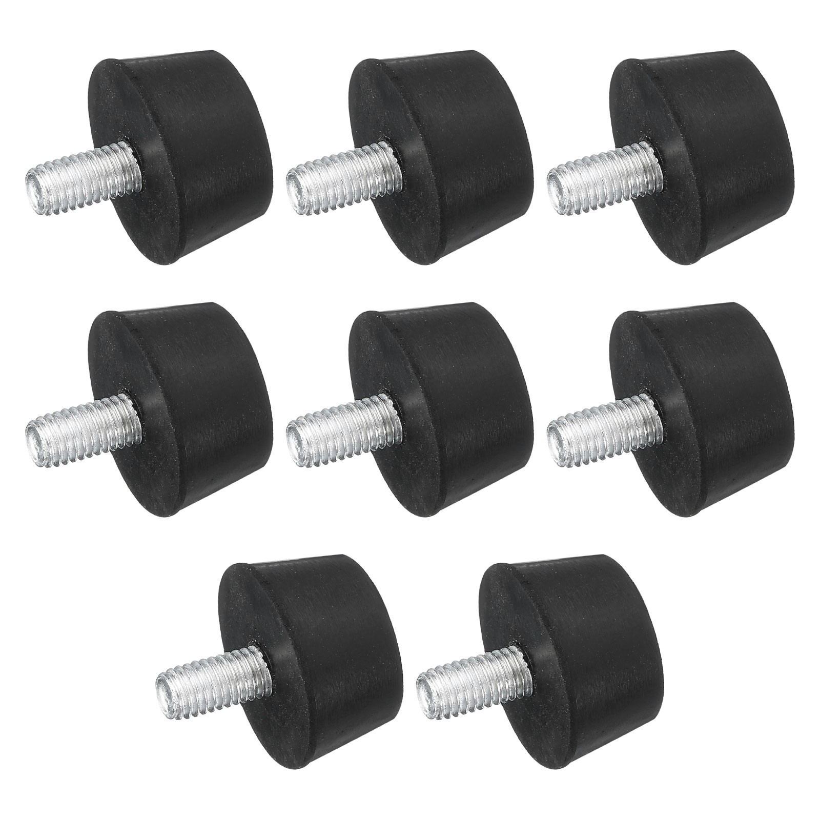 8Pcs Thread Levelling Feet 1.18″x0.63″ with M8x15mm Studs Black