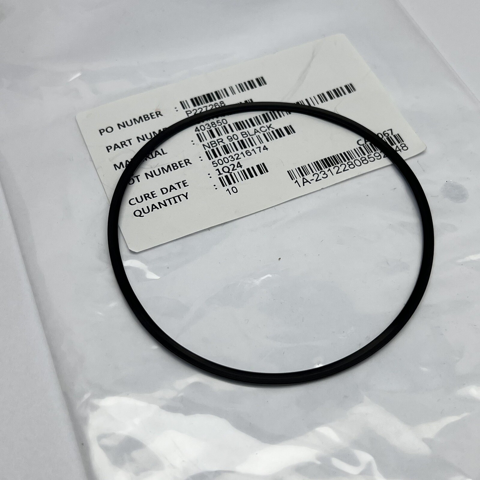 PACK OF 10 FLAT GASKETS 403850 NBR 90 BLACK