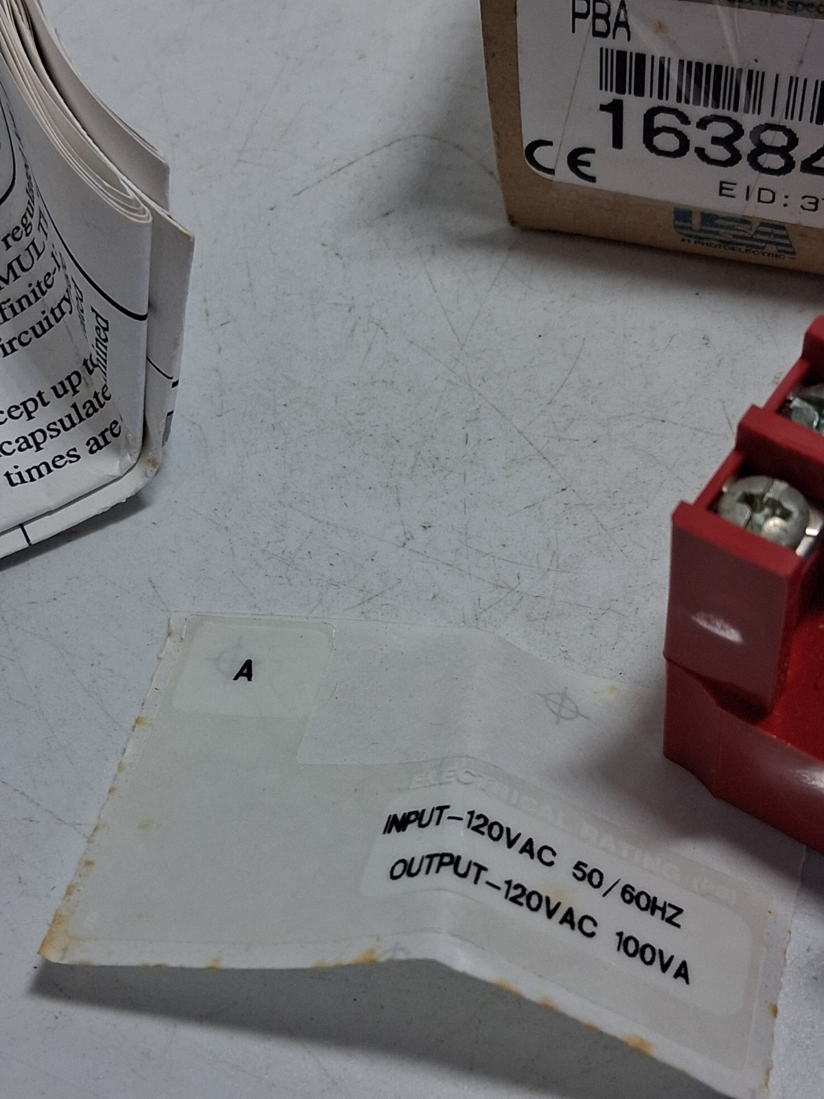 BANNER PBA LR41887 POWER BLOCK 120VAC 100VA 50/60HZ NIB