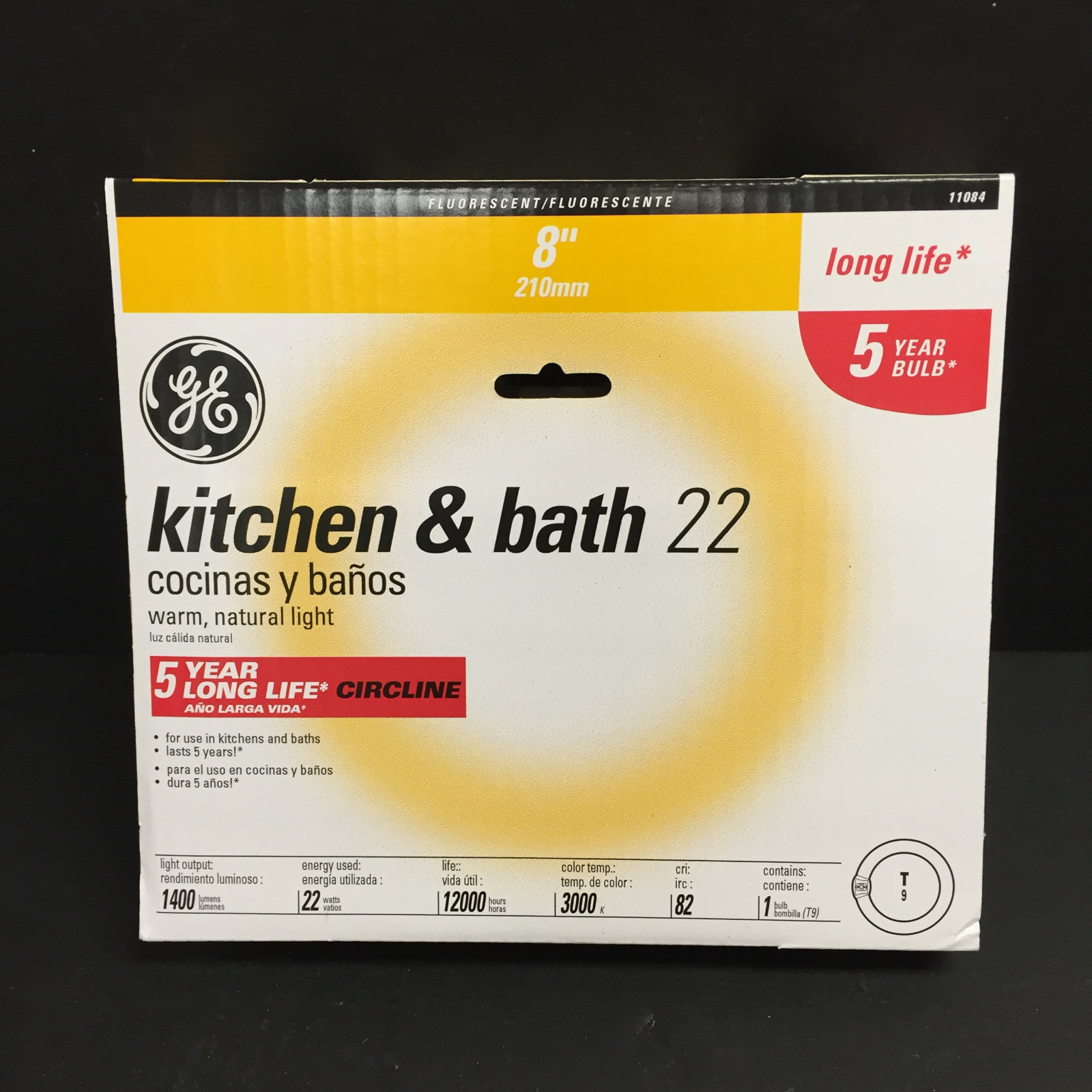 GE Lighting FC8T9/KB Circline Fluorescent Lamp 8″ 22W 3000K Warm Natural Light