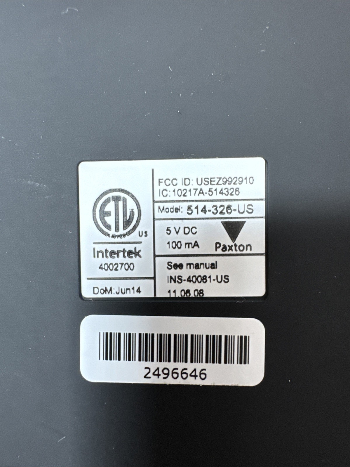 PAXTON Net2 Plus Model No 682-810-US