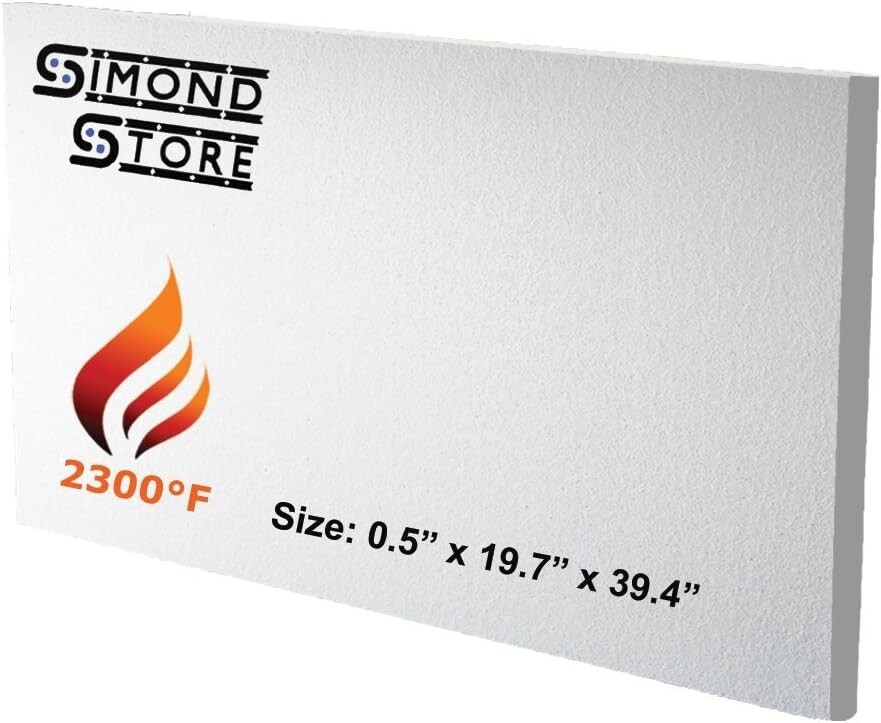 Ceramic Fiber Board,1/2″ x 19.7″ x 39.4″, Thermal Insulation Board, High Temp
