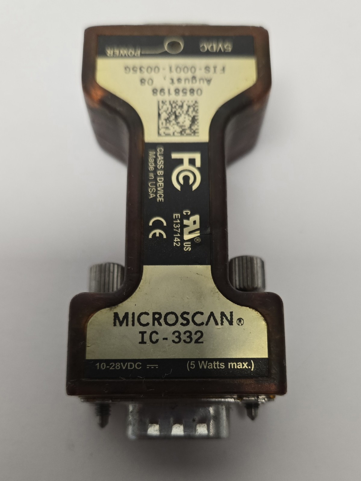 MICROSCAN IC-332 INTERFACE CONNECTOR FIS-0001-0035G.