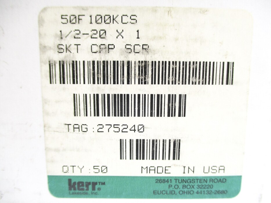 KERR 50F100KCS (PKG OF 50) NSMP