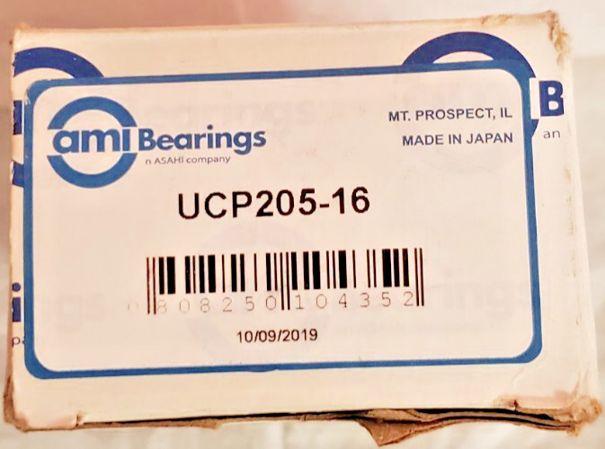AMI UCP205-16 Pillow Block Ball Bearing Two Bolt Base 1” in Bore (Japan Made)